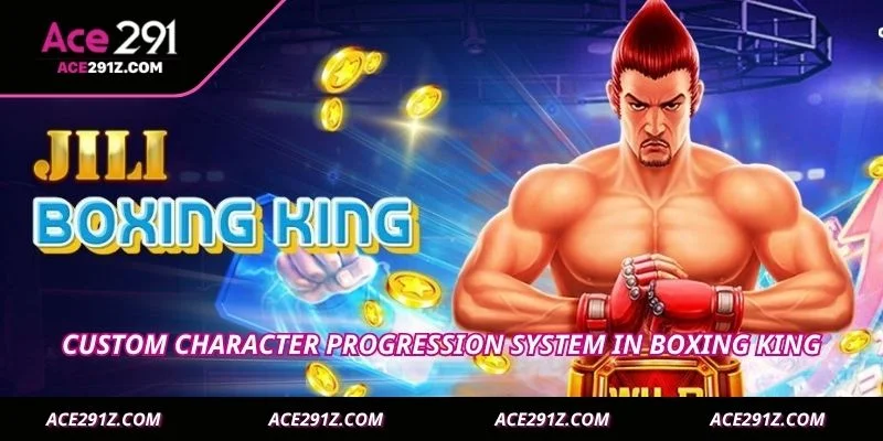 Custom character progression system in Boxing King