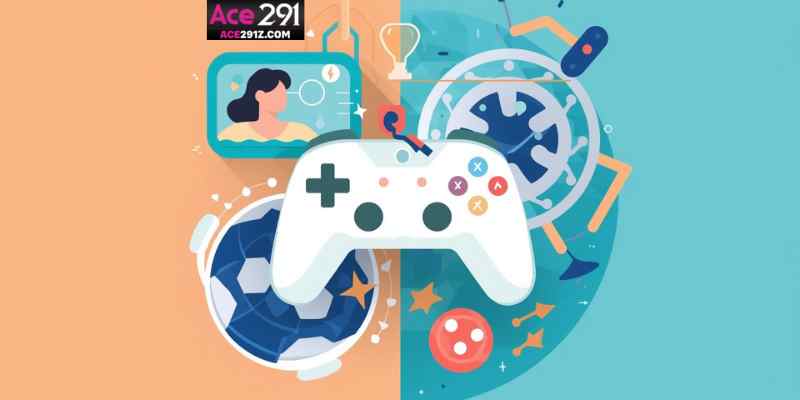 Balanced gaming habits concept